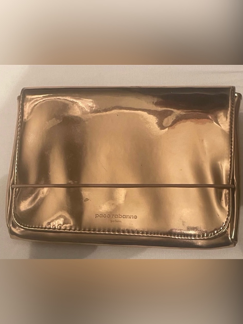 Paco Rabanne Metallic Gold Wristlet Clutch